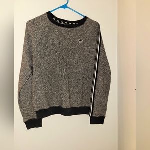 Victoria's Secret Pink Black & Grey Crew Neck